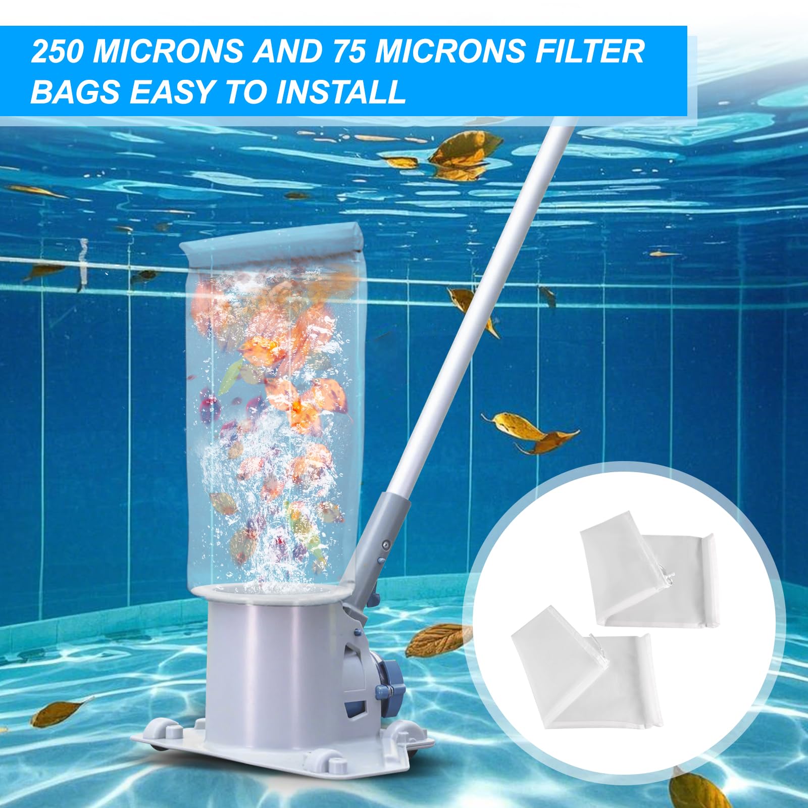 YIBEICO 75-micron bag for fine sediment filtration