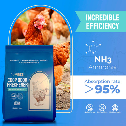 Yibesi zeolite odor eliminator in coop shows fast-acting freshness