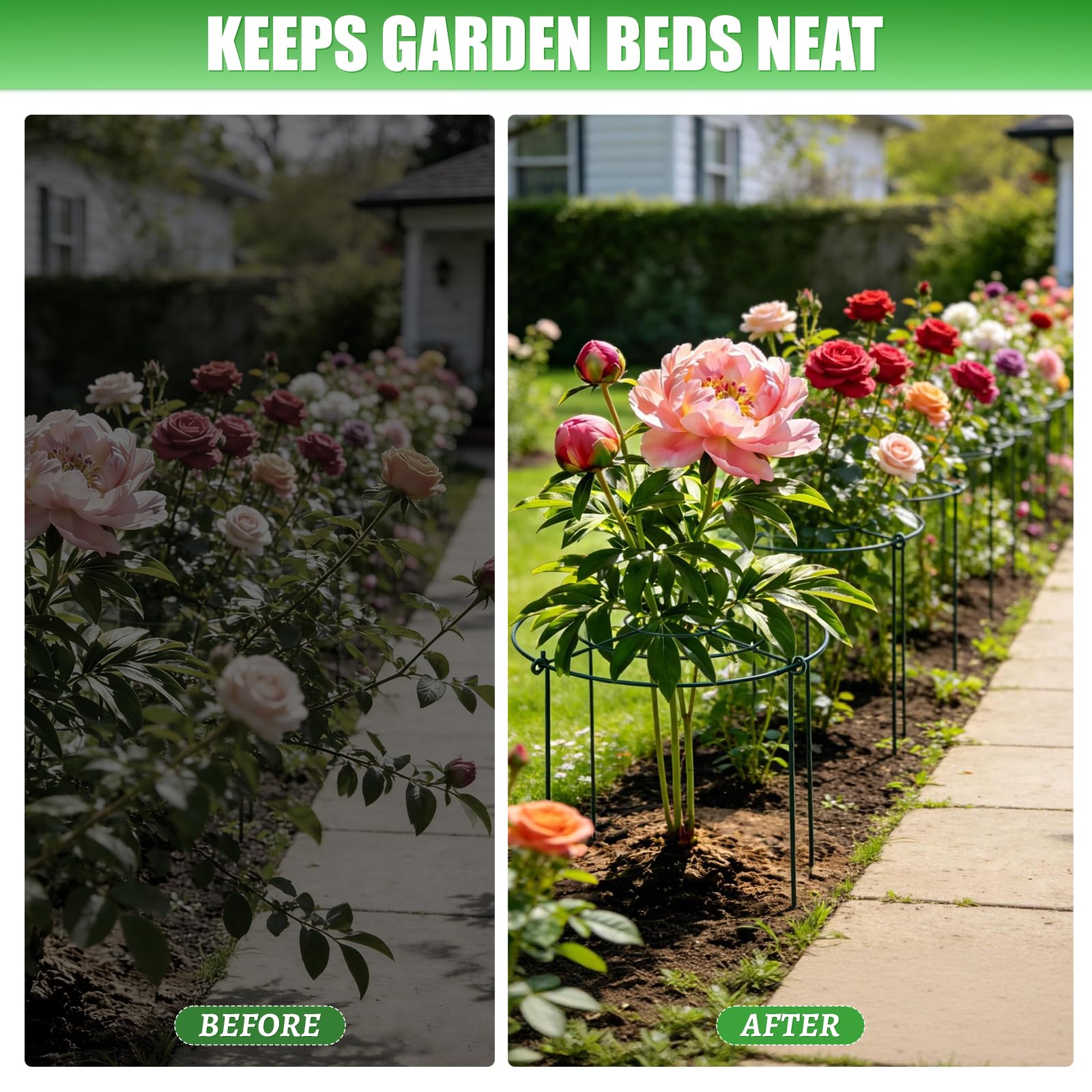 YIBOBO easy-install cages simplify setting up garden stakes.