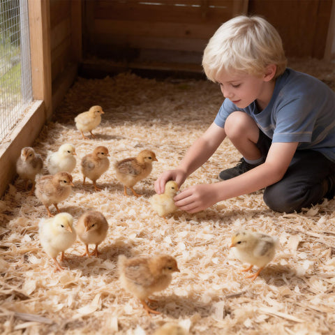 YIBOBO natural odor-control flakes promote a fresher coop environment.