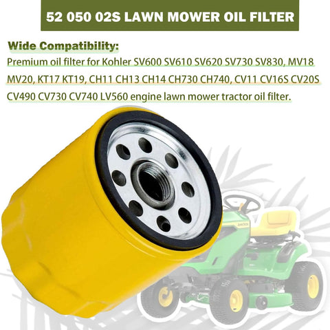 YIBOCO 52-050-02-S oil filter; easy install for quick maintenance