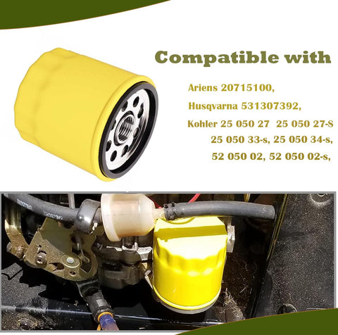YIBOCO oil filter compatibility with Cub Cadet, Husqvarna, Craftsman