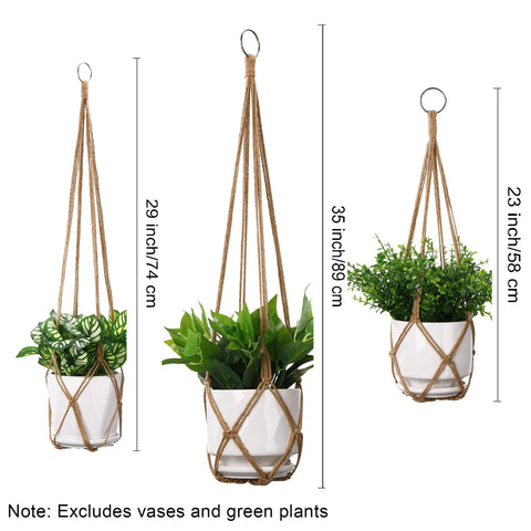 YIBOT Macrame Hanger 23-inch compact option for small pots