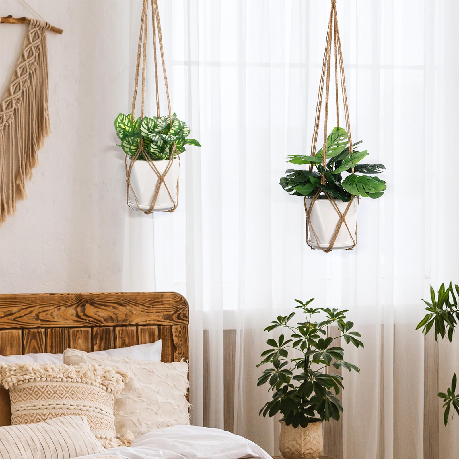 YIBOT 35-inch hanger length keeps pots steady while maximizing ceiling space.