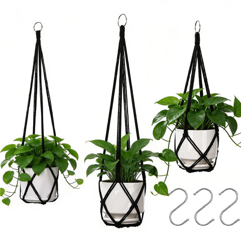 YIBOT macrame plant hanger 35-inch length enables versatile indoor use.