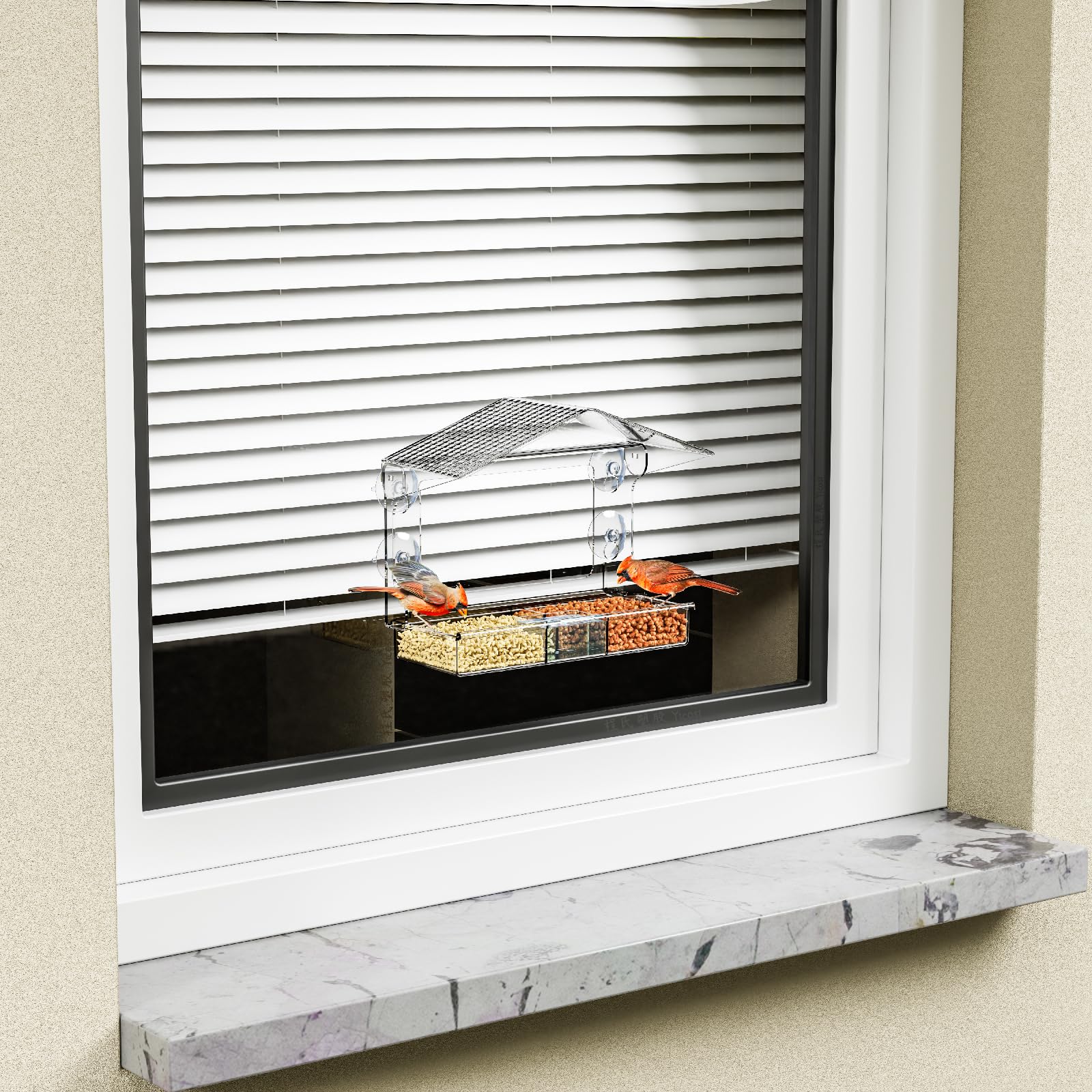 Yieach premium window-mount bird feeder designed for outdoor spaces.
