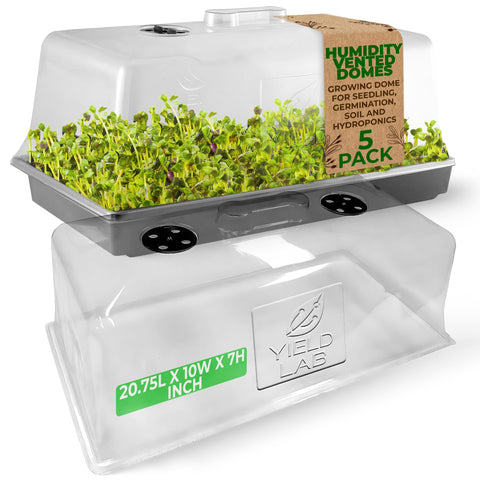 Yield Lab 7-inch propagation dome with clear view for seedling germination.