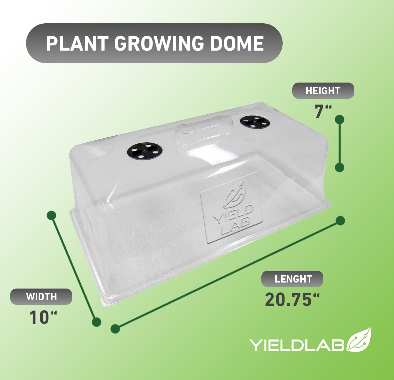 Yield Lab adjustable vents provide precise control during germination