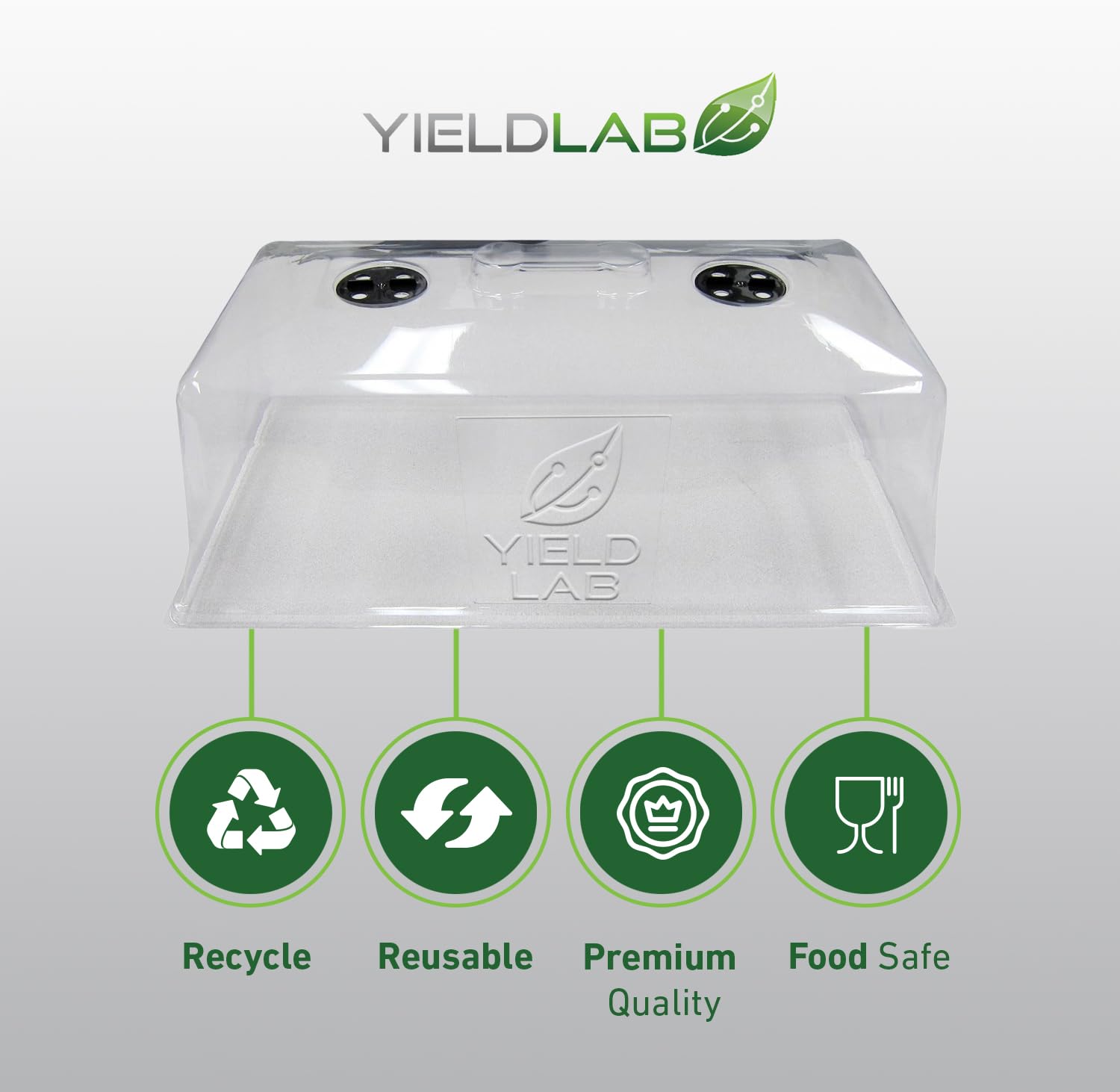 Yield Lab easy growth monitoring dome enables non-disruptive observation of seedlings