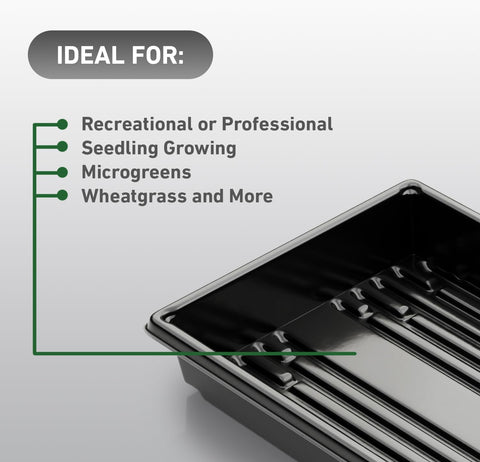 Yield Lab propagation tray 10x20 black clones and cuttings ready for propagation.