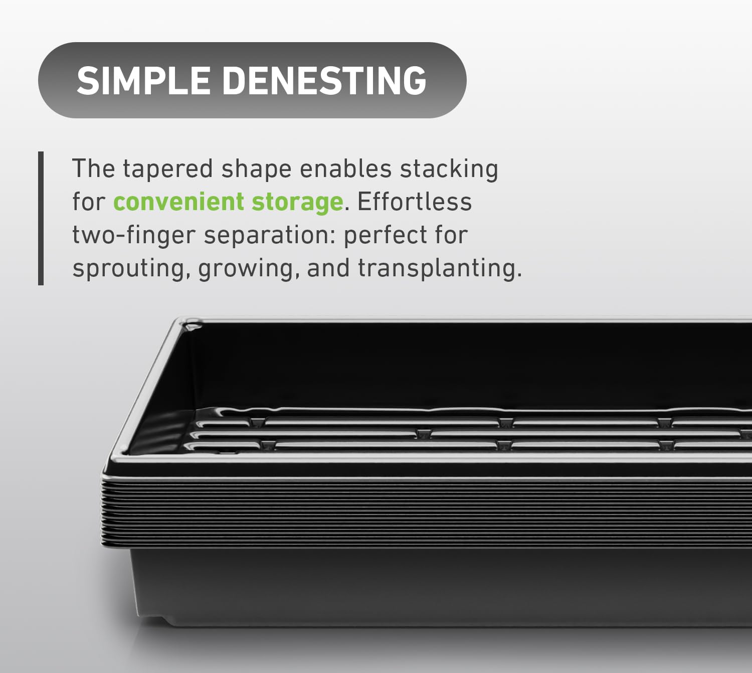 Yield Lab propagation tray 10x20 black compatible with hydroponic mats for steady growth.