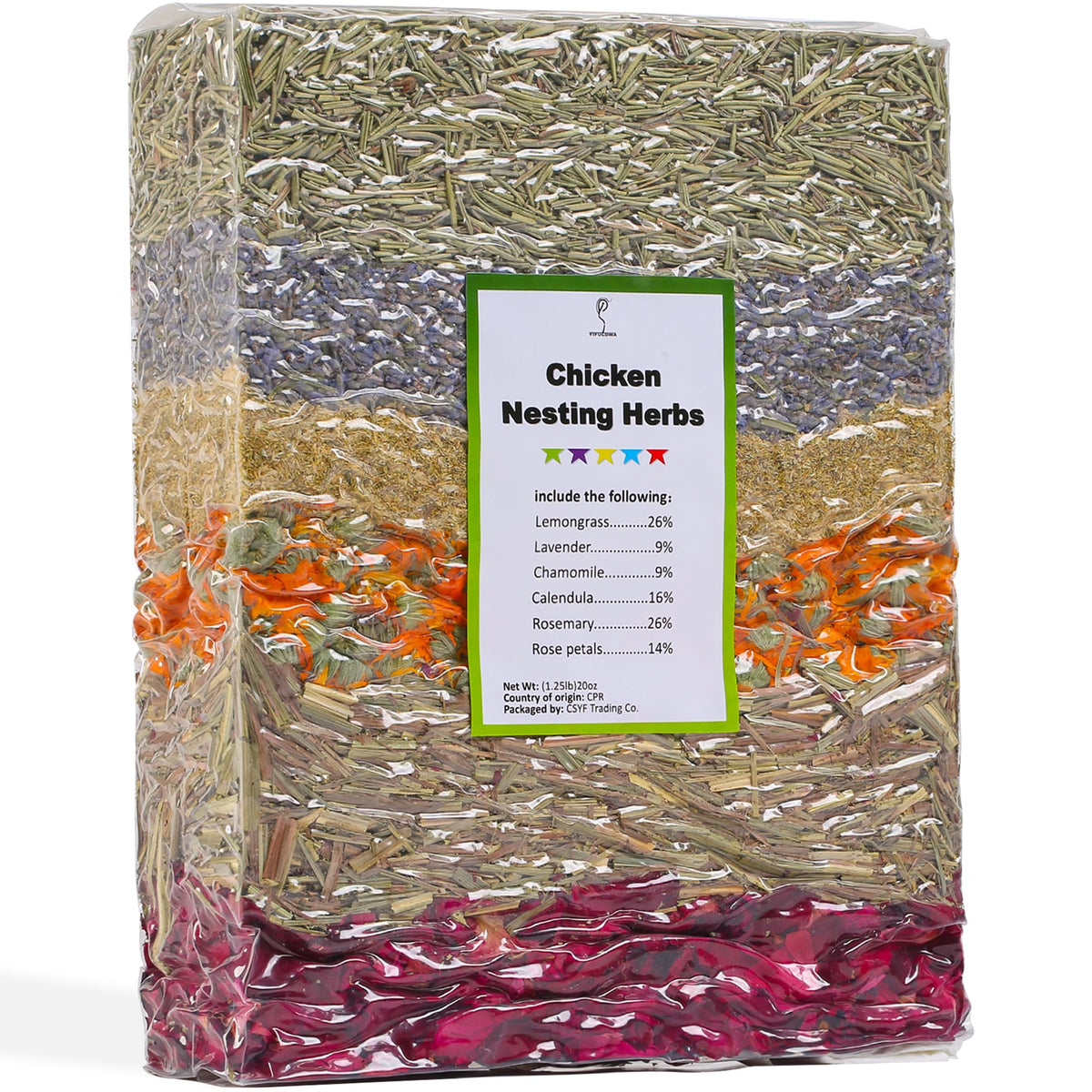 YIFULOWA nesting box herbs with calendula chamomile for calm hens