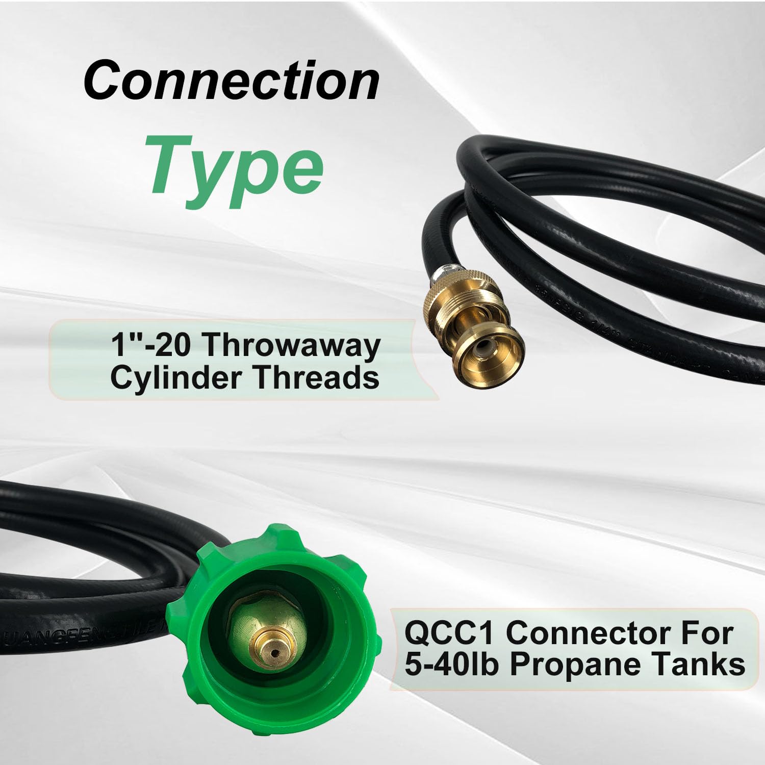 Yigiao 1lb to 20lb propane adapter hose for versatile tank compatibility