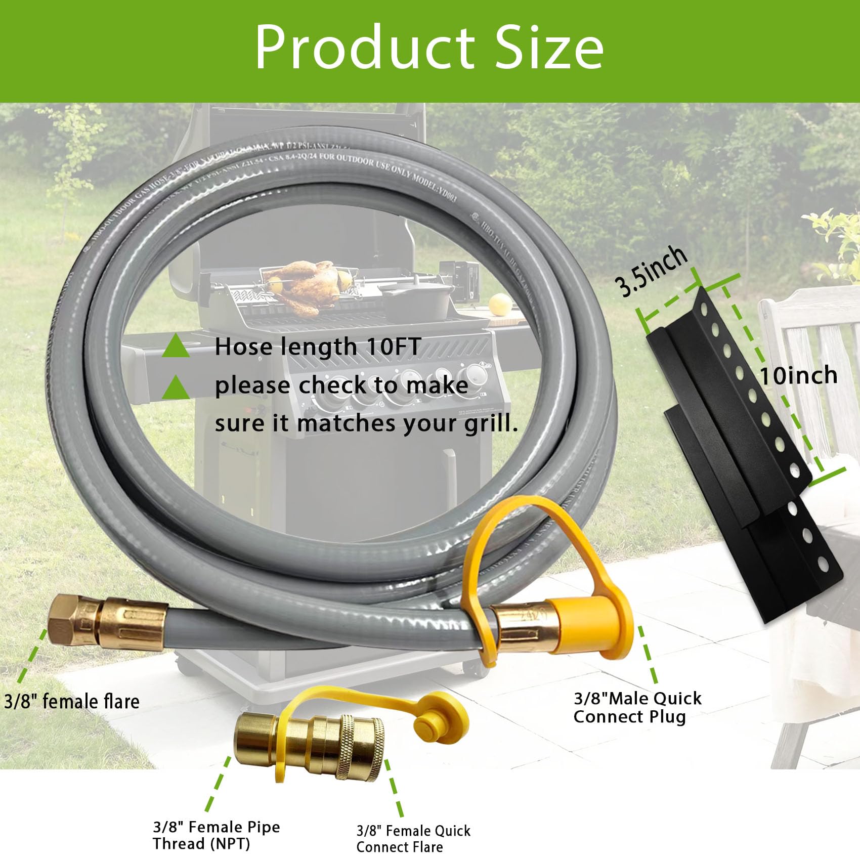 Yigiao brass fittings and quick disconnect for secure natural gas setup