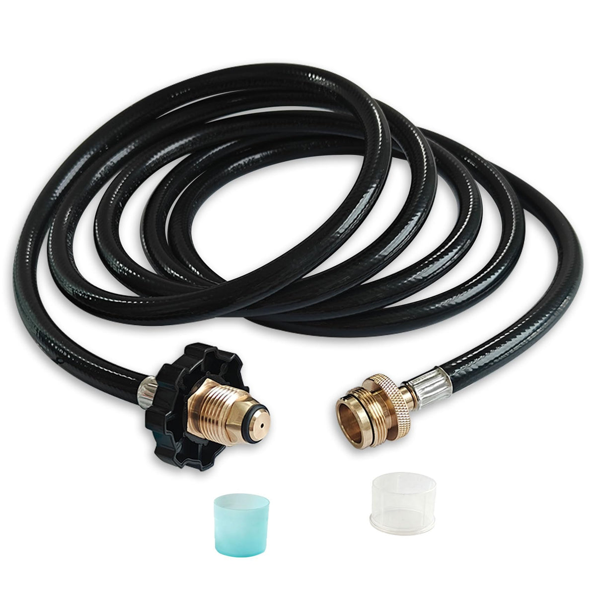 Yigiao F273704 10ft hose assembly provides flexible placement between tank and heater.