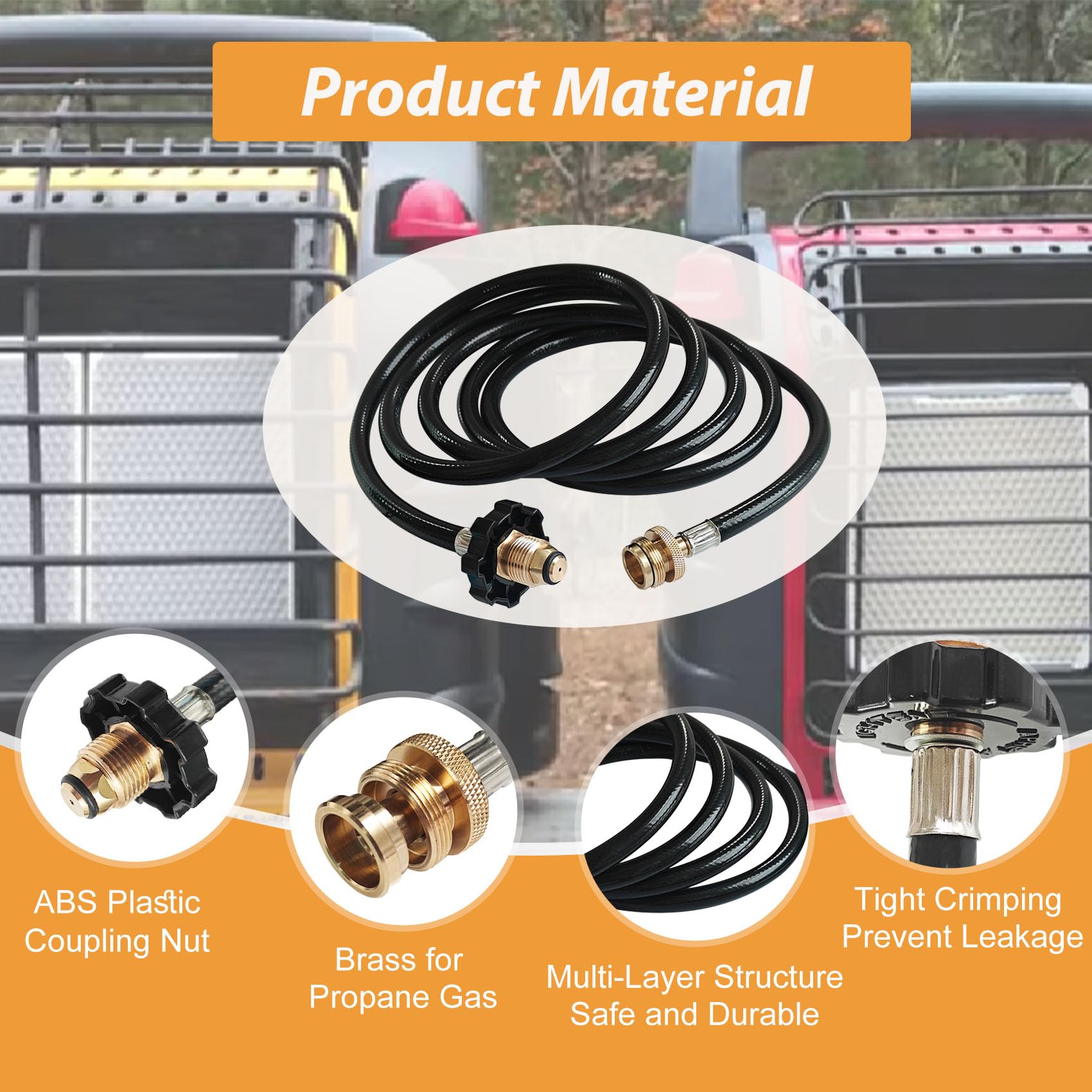 Yigiao F273704 POL connector end ensures secure, tool-free attachment to propane tanks.