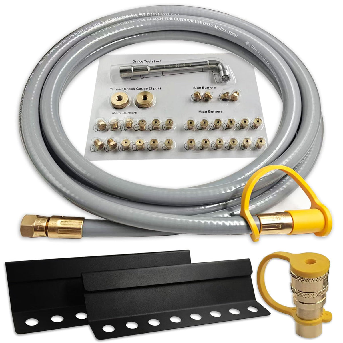 Yigiao natural gas conversion kit 10ft hose for Blackstone grills, flexible and ready for outdoor grilling