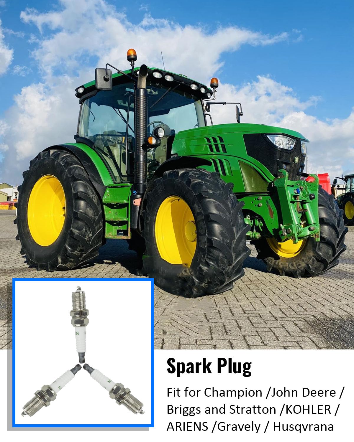 YIGUCS RC12YC spark plug threads and hex base designed for easy installation.