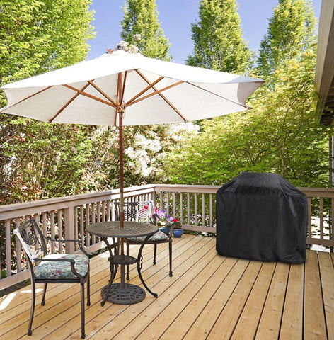 YIHAOBOX grill cover with windproof adjustable straps fits securely
