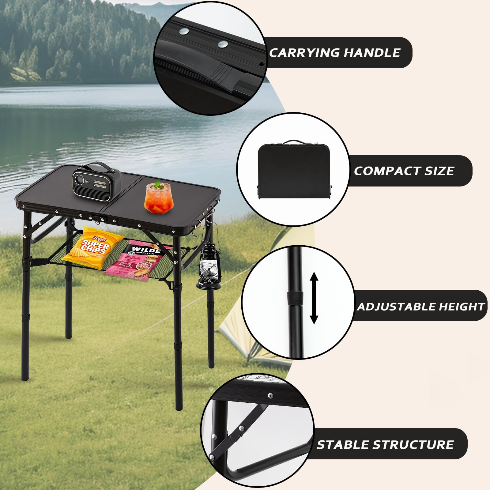 YihuiKo compact folded size fits car trunk for travel convenience