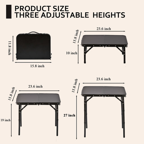YihuiKo three-height adjustable table delivers flexible picnic or workstation options