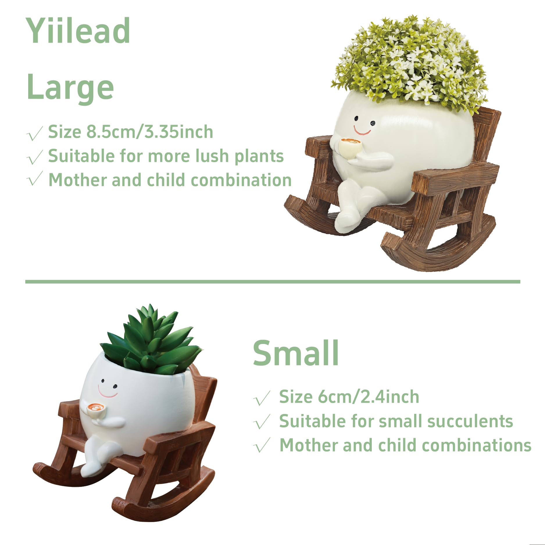 Yiilead drainage-hole planter supports healthy roots with easy watering