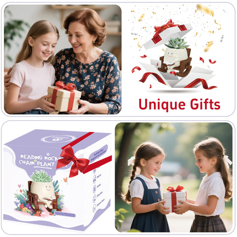 yiilead Gift-ready planter offers a cheerful home accessory for special occasions.