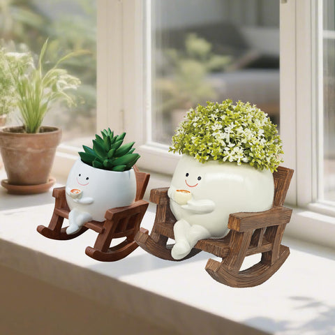 Yiilead indoor-outdoor plant pot suits patios with playful vibes