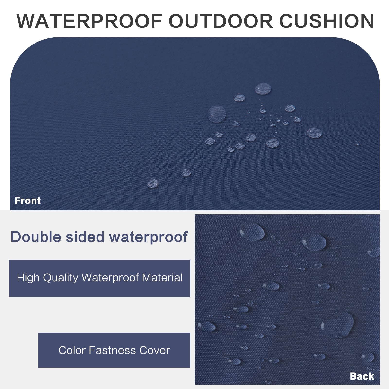 YIJIAN HOME blue memory foam cushion providing comfortable seating outdoors