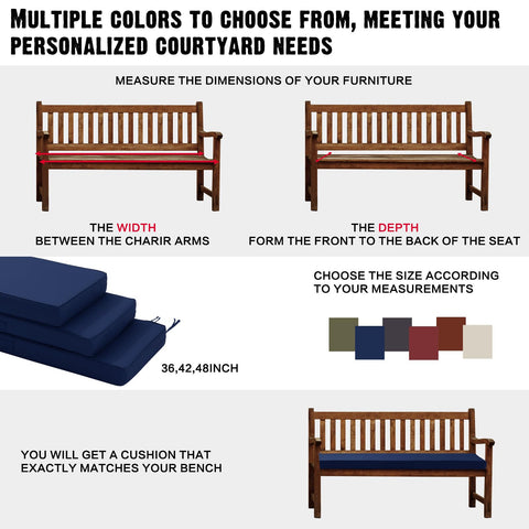YIJIAN HOME outdoor bench cushion machine-washable cover makes cleaning quick.