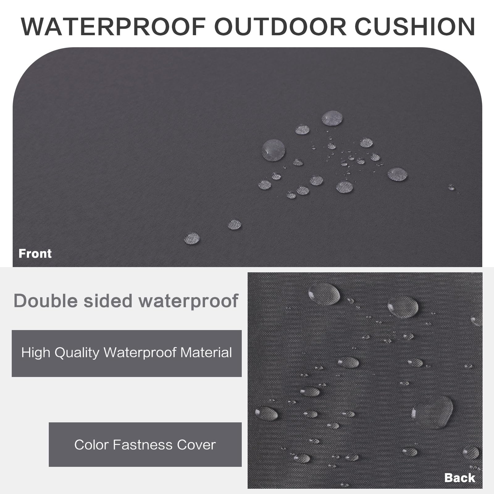 Waterproof fade-resistant fabric on YIJIAN HOME cushion protects against elements