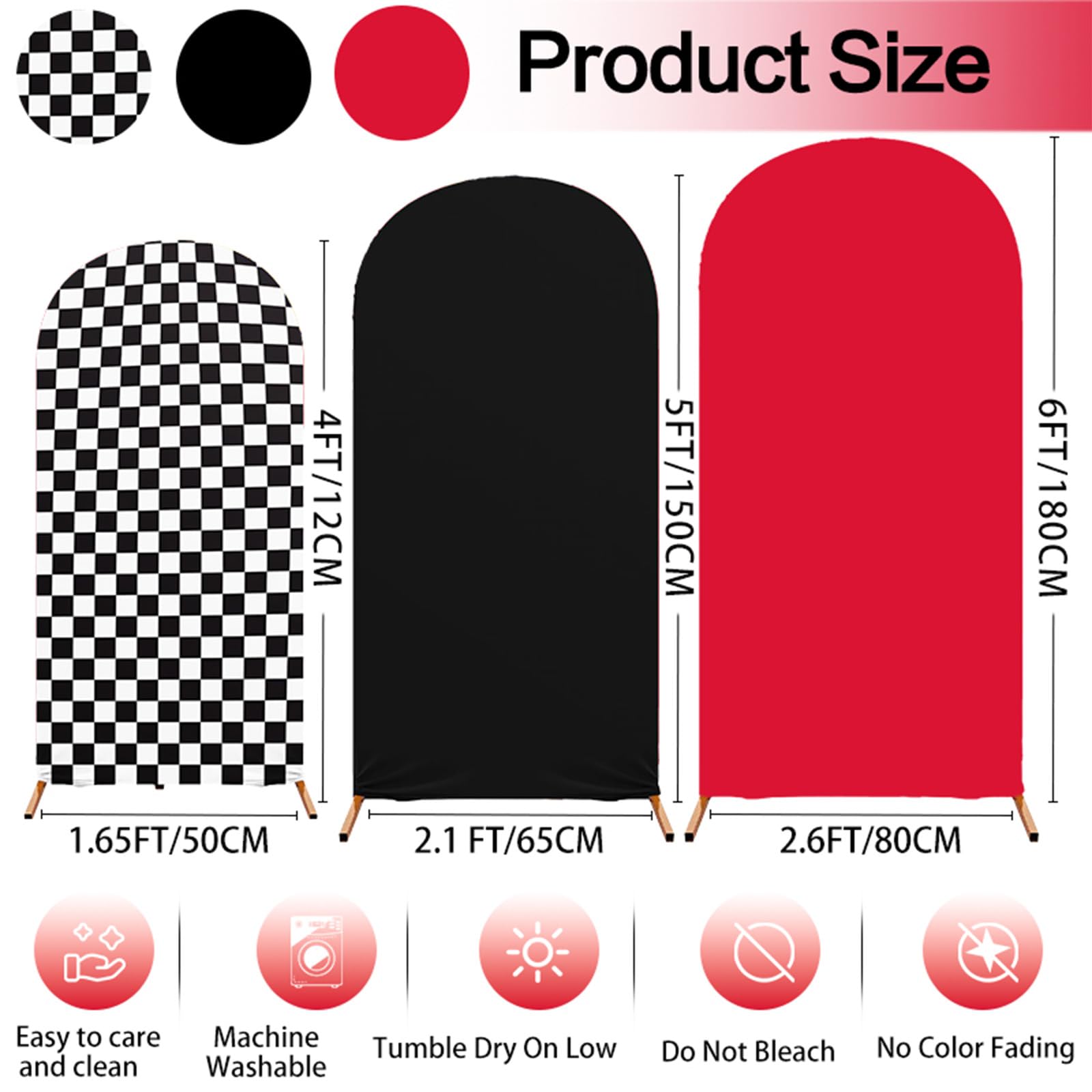 YIJXPOIN arch backdrop cover 5ft creates double-sided visibility for versatile party setups.