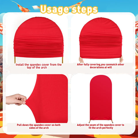 YIJXPOIN arch backdrop cover 6ft offers wrinkle-resistant fabric for easy storage and reuse.