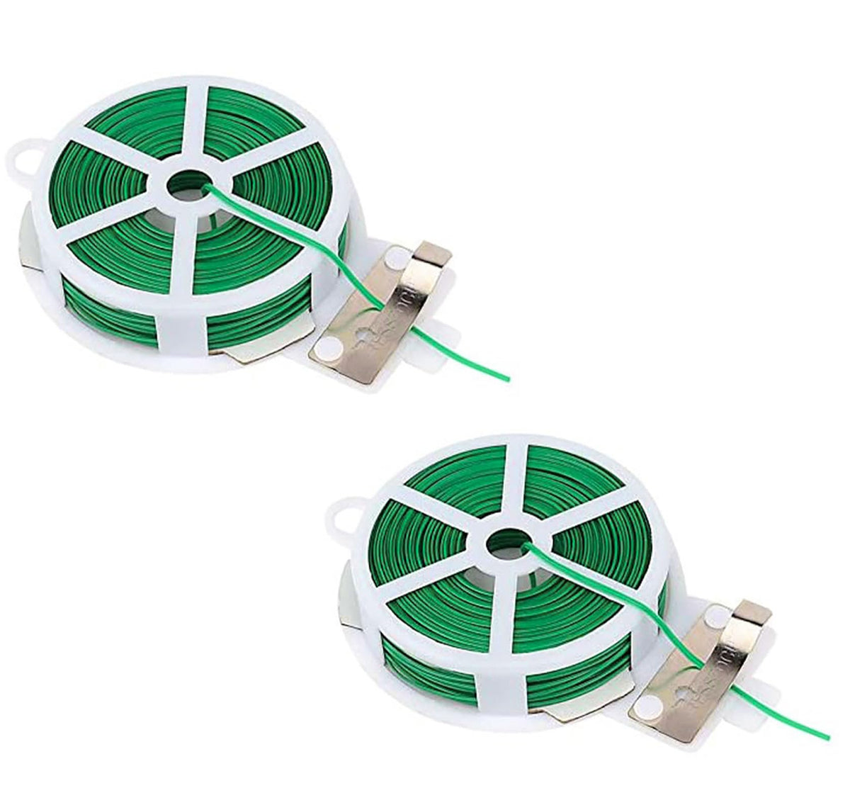 YIKANGHENG garden wire with cutter in green for precise tying and quick cuts.