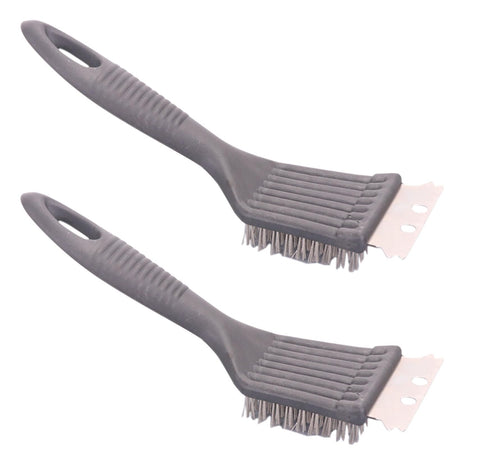 YIKANGHENG grill brush in stainless steel with plastic handle for tough grate cleaning