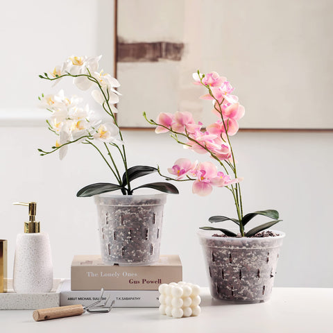 YIKUSH orchid pots suitable for both indoor and outdoor planting setups.