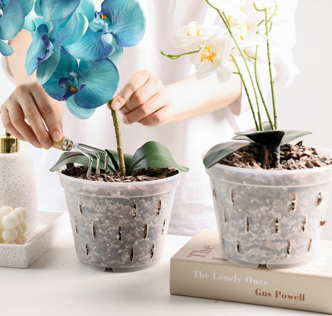 YIKUSH orchid pots side-slots boost substrate airflow around roots.