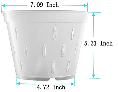YIKUSH thick durable plastic orchid pot provides sturdy, reusable pots.