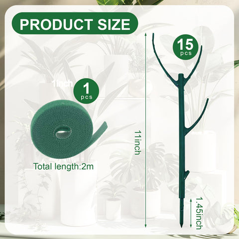 YILEGSYO climbing plant support pole blending with greenery for discreet stabilization