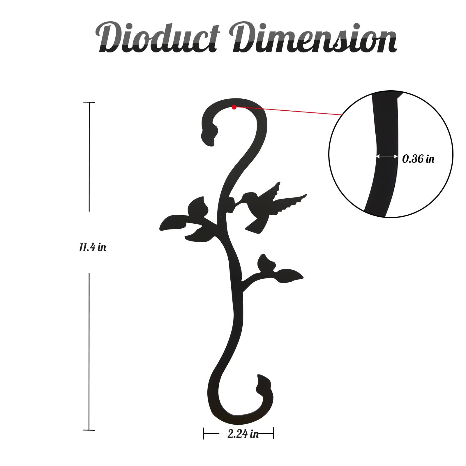 YILONGDA shepherds hanging plant hook with giant opening, ideal for large planters.