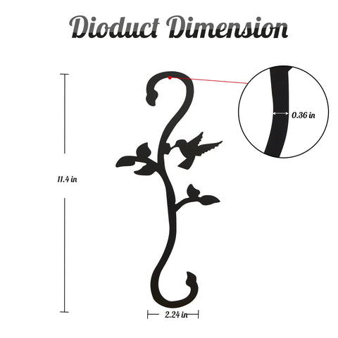 YILONGDA shepherds hanging plant hook with giant opening, ideal for large planters.