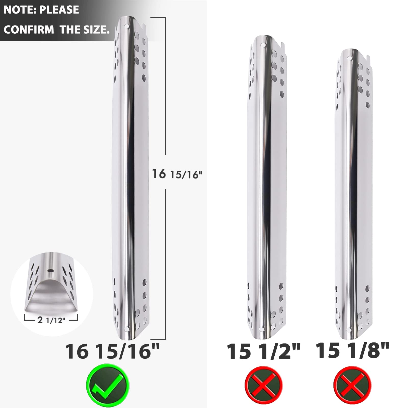 Yiming adjustable crossover tubes for Char-Broil Performance 5 Burner enable flexible flame routing for consistent heat.