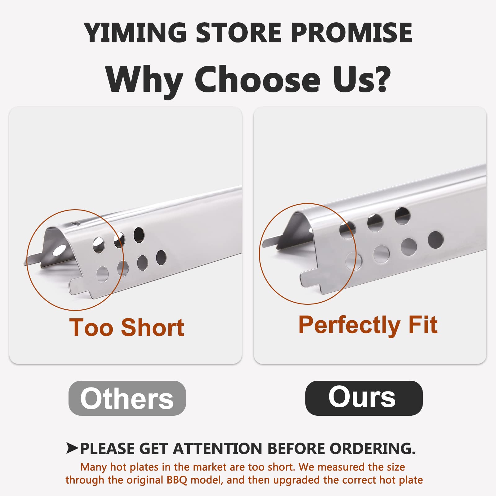 Yiming burner set for Char-Broil Performance 4 Burner supports reliable ignition and steady heat.