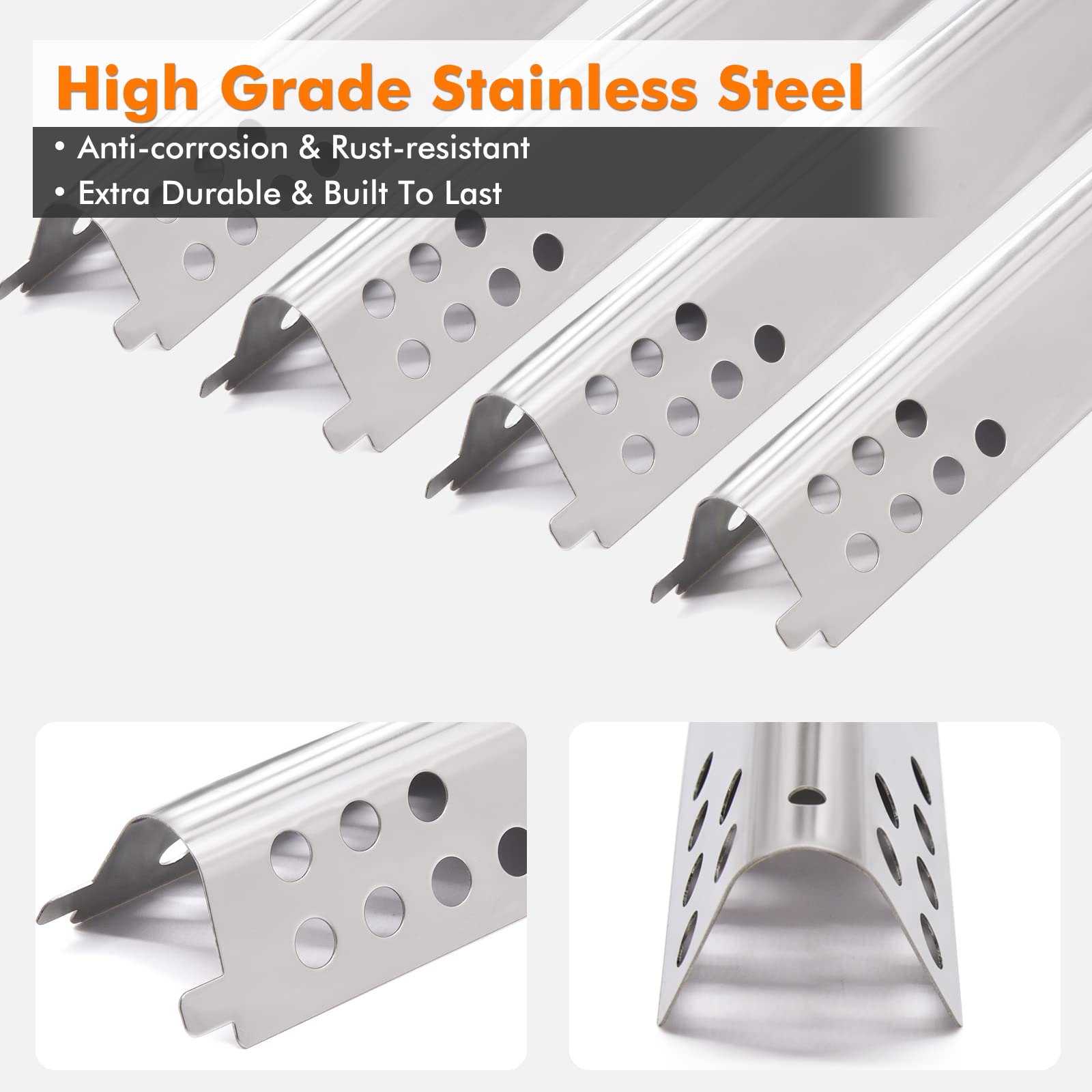 Yiming heat plates for Char-Broil Performance 4 Burner help even cooking and heat retention.