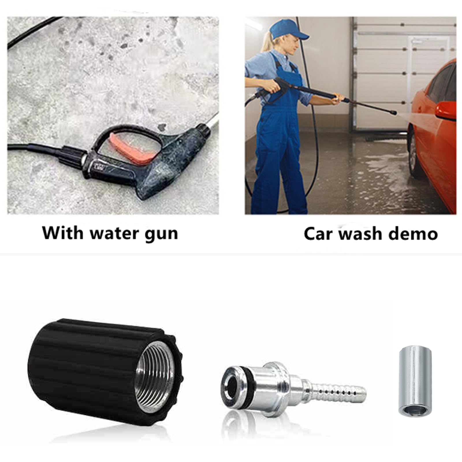 Yimluofa pressure washer hose assembly ready showcases complete repair solution.