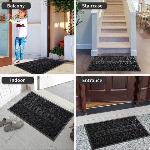 Yimobra 0-25 inch thin entrance mat fits under most doors.