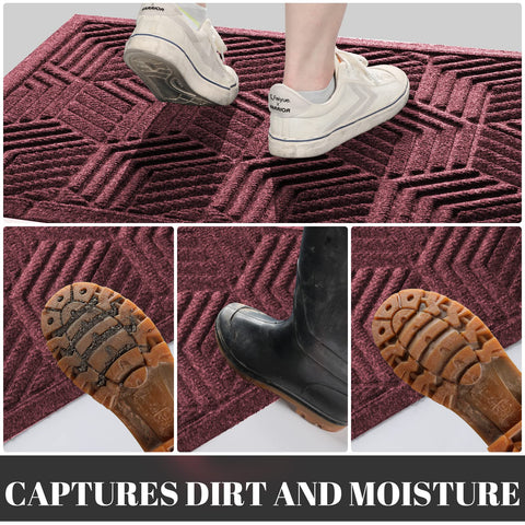 Yimobra door mat is easy to clean by vacuuming or rinsing.