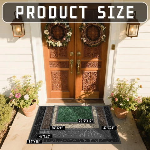 Yimobra door mat with non-slip backing stays put and protects floors