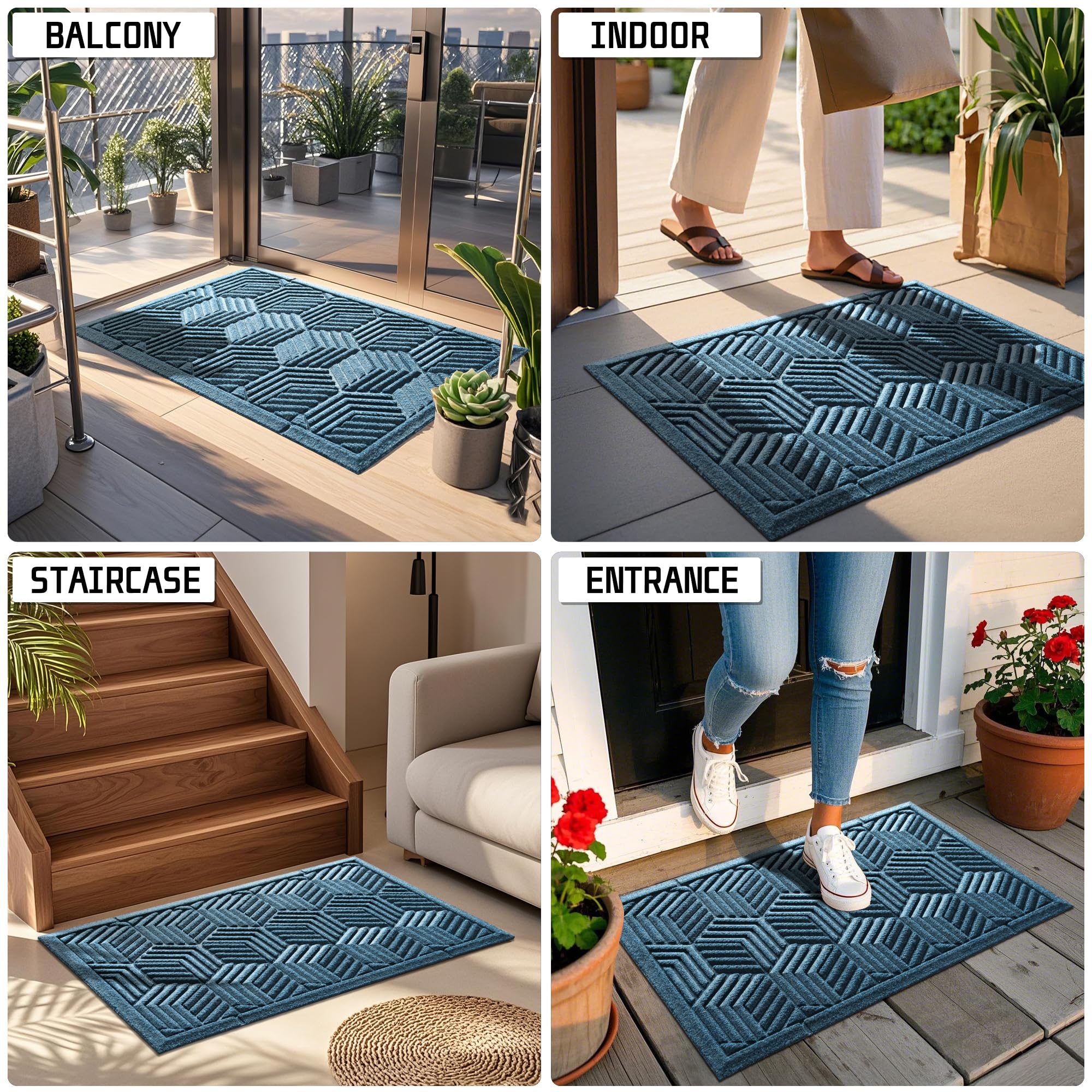 Yimobra mat easy-clean backing accepts vacuuming and washing for everyday use