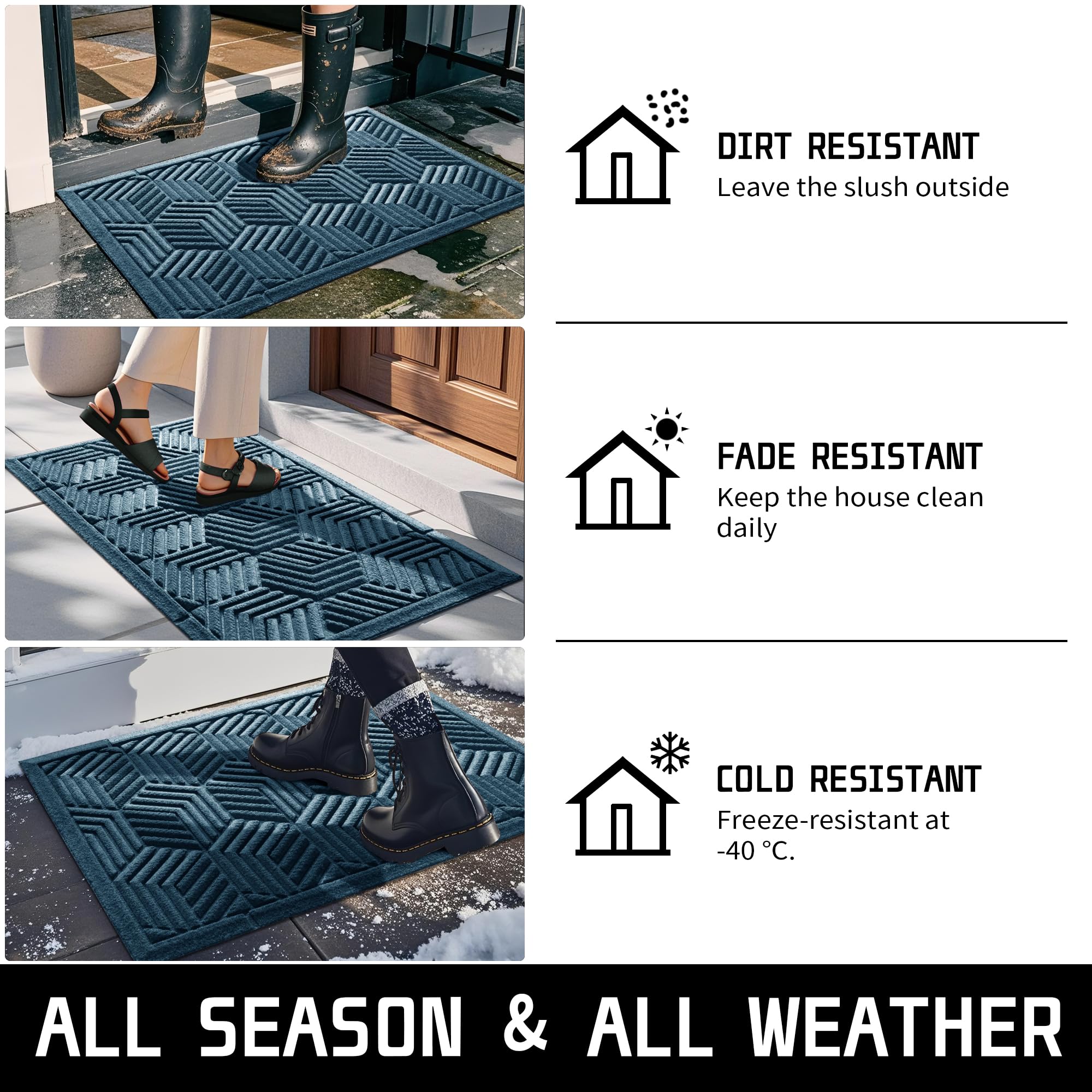 Yimobra natural rubber non-slip surface reduces slips on wet floors